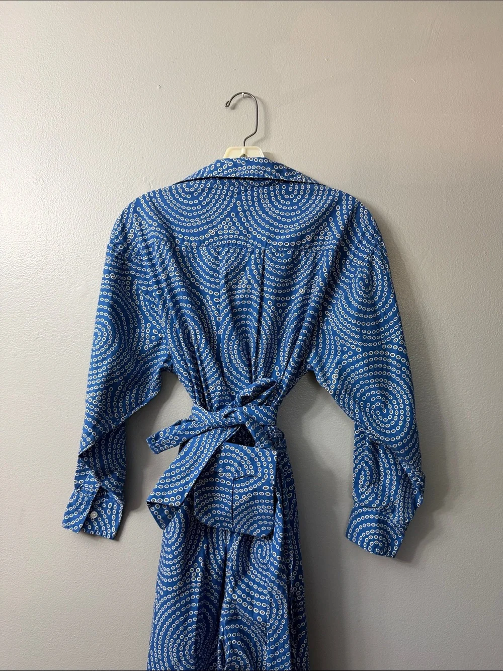 Rhode Women's Blue and White belted pouch Jumpsuit Size XS